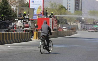 کرونا؛ آغاز دواپاشی شهر توسط پولیس کابل