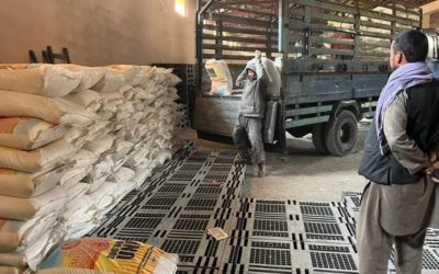 کمک مواد غذایی یک مرد چینی به مردم بامیان